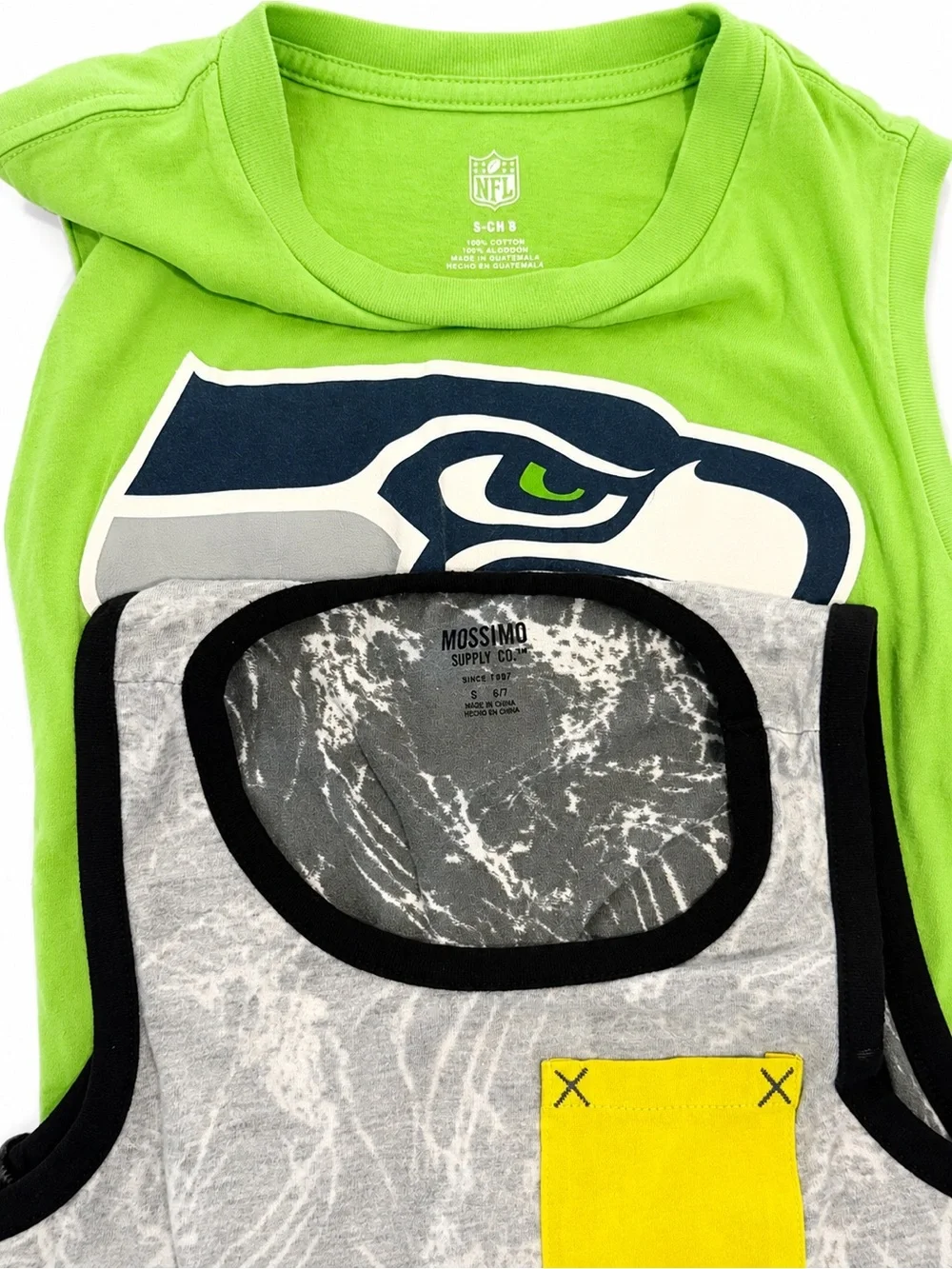 Boys Tank Top Bundle 8Pc Under Armour NFL Athletic Back to School Youth Size 6/7
